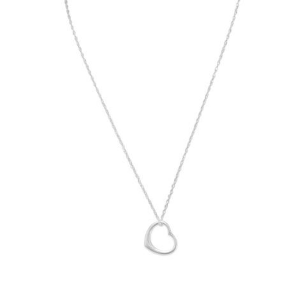 3 pcs 18" Necklace and Floating Heart Pendant